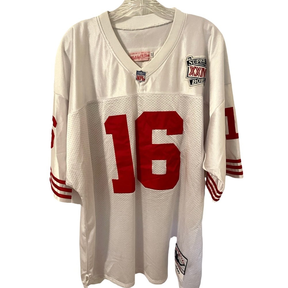 VINTAGE T-shirt Mitchell & Ness NFL Authentic MONTANA 16 PATCHES! XXL Size 54